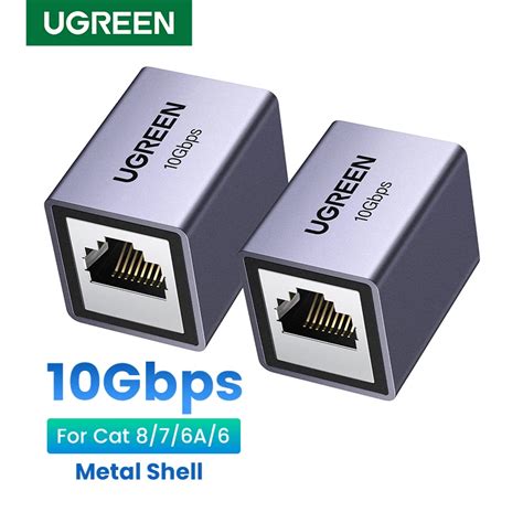 Ugreen Rj45 Connector 10gbps Network Extender Extension For Cat8 Cat7