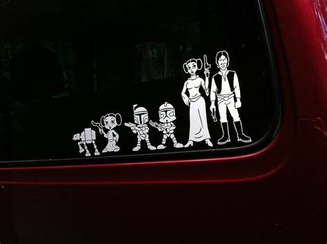 Star Wars Family Car Stickers | Family car stickers, Car stickers ...