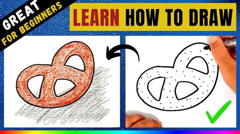 How To Draw A Pretzel Pretzel Drawing Pretzel Howtodraw Youtube