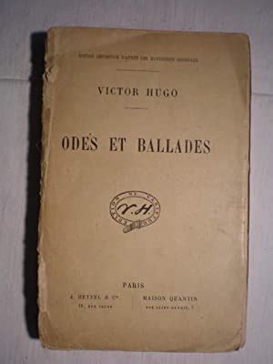 Odes Ballades By Hugo Victor Abebooks