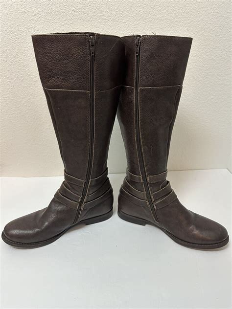 Matisse Blakely Brown Leather Zip Knee High Riding Bo Gem