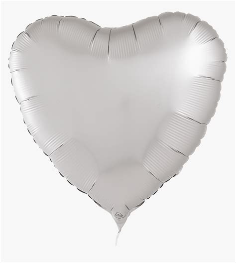 A Photograph Of Platinum Satin Foil Heart Balloon Balloon Foil Heart