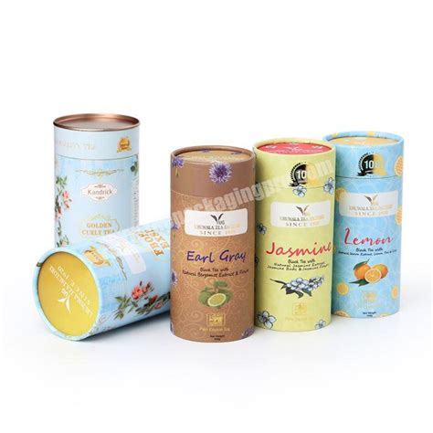 Eco Friendly Biodegradable Tea Packaging Foil Lined Paper Tube