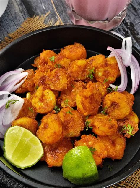 Easy Prawns Fry Recipe Crispy Kolambi Tawa Fry The Spicy Cafe