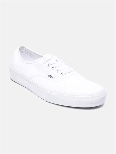 Buy Vans Unisex White Solid Authentic Sneakers Casual Shoes For Unisex 17088088 Myntra