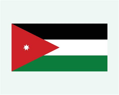 National Flag Of Jordan Jordanian Country Flag Hashemite Kingdom Of Jordan Detailed Banner