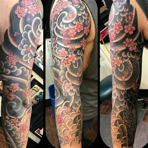 Wind Water Sakura Dragon Irezumi Sleeve This Is My Personal Sleeve