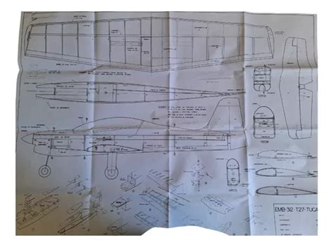 Planta Aeromodelo Tucano Emb T Aerobr S Original A Mercadolivre