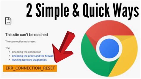 How To Fix ERR CONNECTION RESET In Google Chrome Browser The Site Can