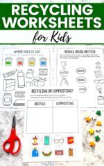 Recycling Worksheets for Kids