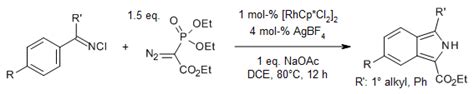 Rh Iii Catalyzed Coupling Of N Chloroimines With Diazo