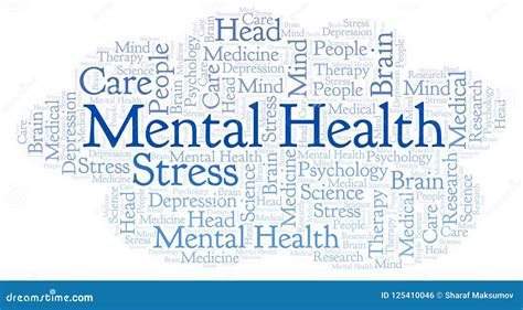 Mental Health Word Cloud Stock Illustration Illustration Of Research 125410046