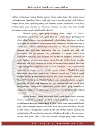 Makalah Reformulasi Pemikiran Hukum Islam Pdf