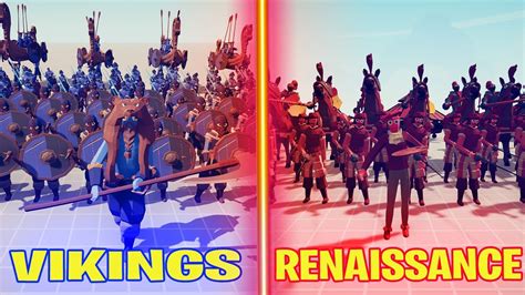 Vikings Army Vs Renaissance Army Totally Accurate Battle Simulator