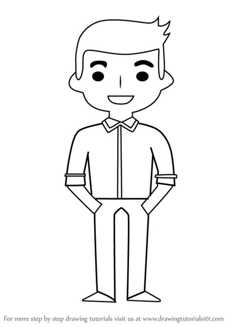 draw standing boy  kids people  kids step  step