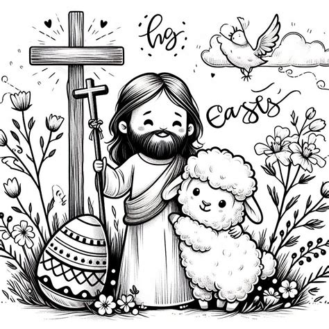 Desenho Para Colorir Pascoa Jesus