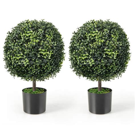 Goplus 22 Artificial Boxwood Topiary Ball Tree Goplusus