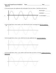 Waves And Sound Practice WS Graph Doppler Resonance Docx Waves