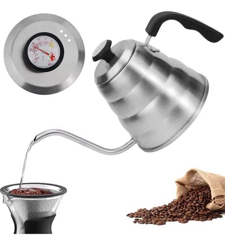 Tetera O Kettle Cuello Cisne Con Termómetro Barista MercadoLibre