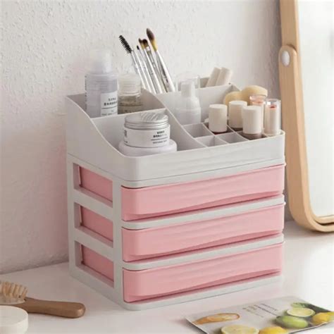 Plastic Cosmetic Drawer Makeup Organizer Makeup Storage Box Container