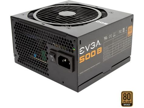 EVGA 500B Bronze Power Supply ATX12V EPS12V Internal 85