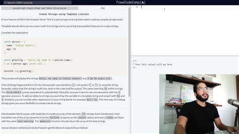 How To Create Strings Using Template Literals In Javascript Youtube