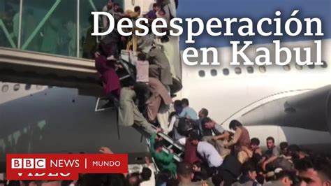 Afganistán el caos en el aeropuerto de Kabul mientras una multitud de