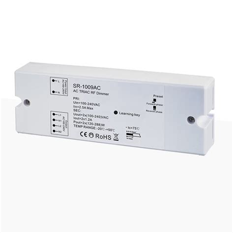 Single Color Dimmable Controller AC TRIAC Dimmer RF 2 Channels 1 2A