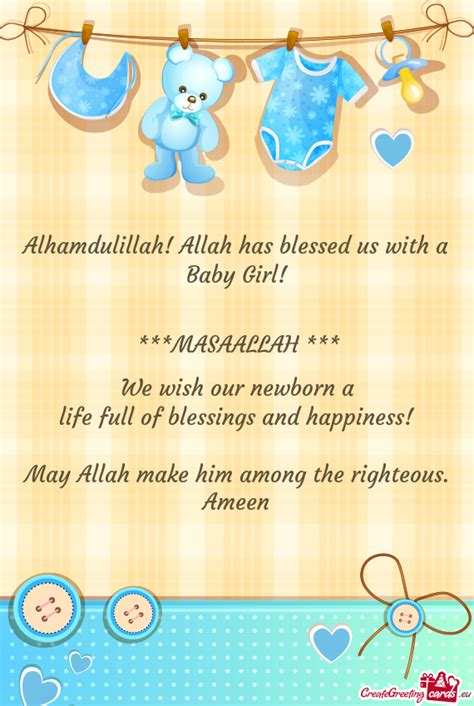 Alhamdulillah Allah Has Blessed Us With A Baby Girl MASAALLAH