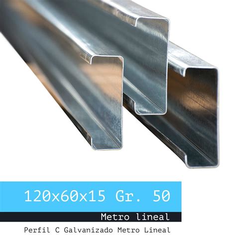 Perfil C Galvanizado Metro Lineal 120x60x15 Gr 50 Aceros Estructurales