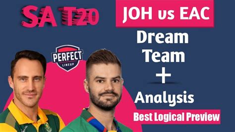 JOH Vs EAC Dream Team Prediction EAC Vs JOH Dream11 Team Today Dream