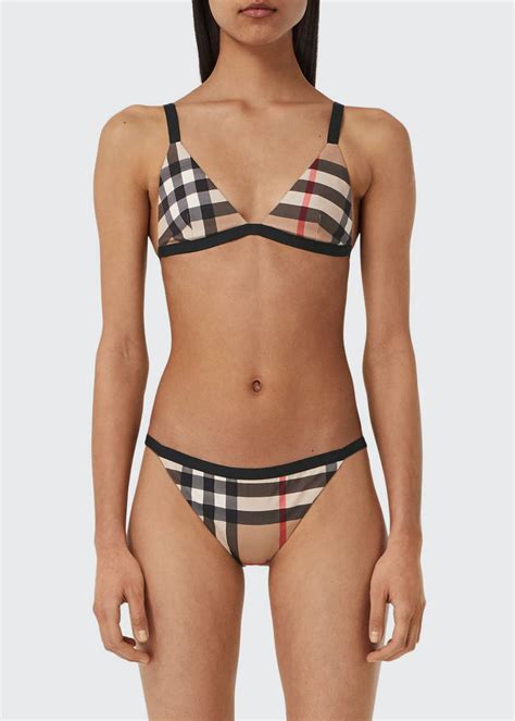 Burberry Loing Check Two Piece Bikini Set Bergdorf Goodman