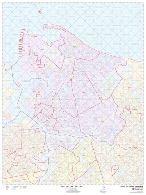 Norfolk Va Zip Codes Map