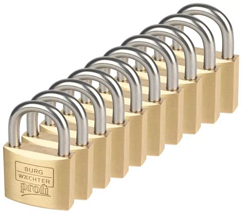 Burg Wachter Brass Keyed Alike Water Resistant Padlocks Mm Pack