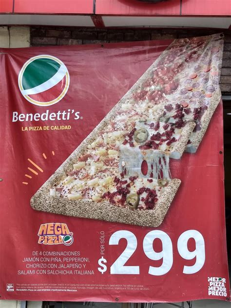 Carta Del Restaurante Benedettis Pizza Portales Ciudad Del México Av