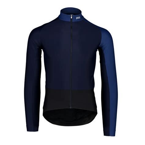 POC BIKE JERSEY ESSENTIAL ROAD MID LS TURMALINE NAVY LEAD BLUE FOR MEN