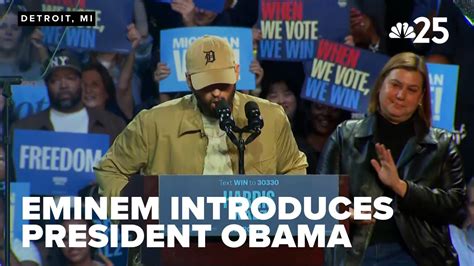 Eminem Introduces President Obama At Detroit Rally Youtube