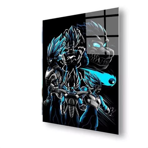 Cuadro Metalico Vegeta Versiones Dragon Ball Aluminio 30x40 Meses Sin