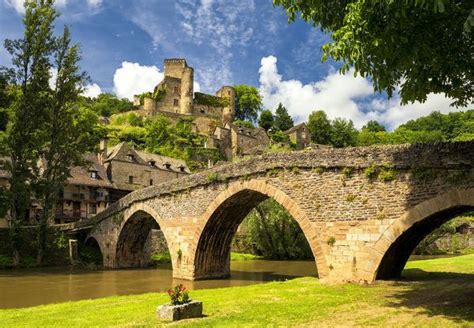 Prints of Chateau Belcastel & 15th Century Bridge over Aveyron River ...