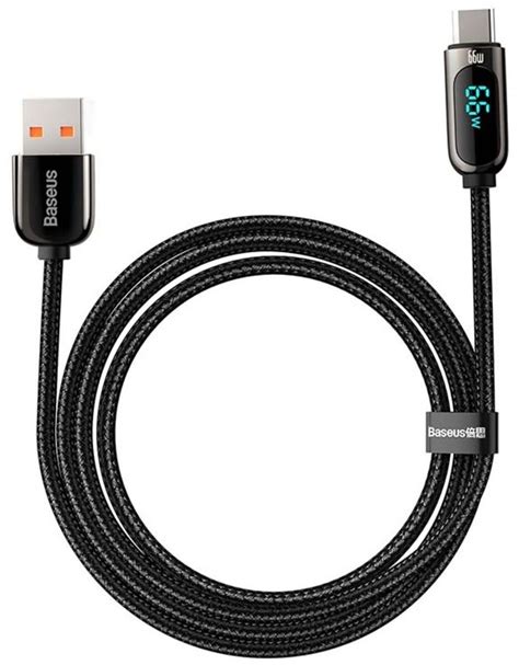 BASEUS Display 66W 1 M Czarny Kabel USB USB Typ C Niskie Ceny I