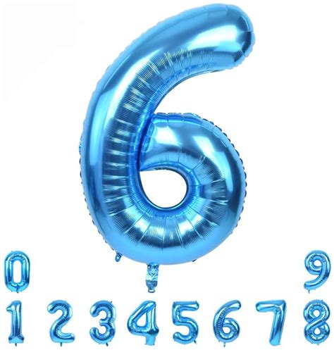 Toniful 40 Inch Blue Large Numbers Balloon 0 9 Birthday Party