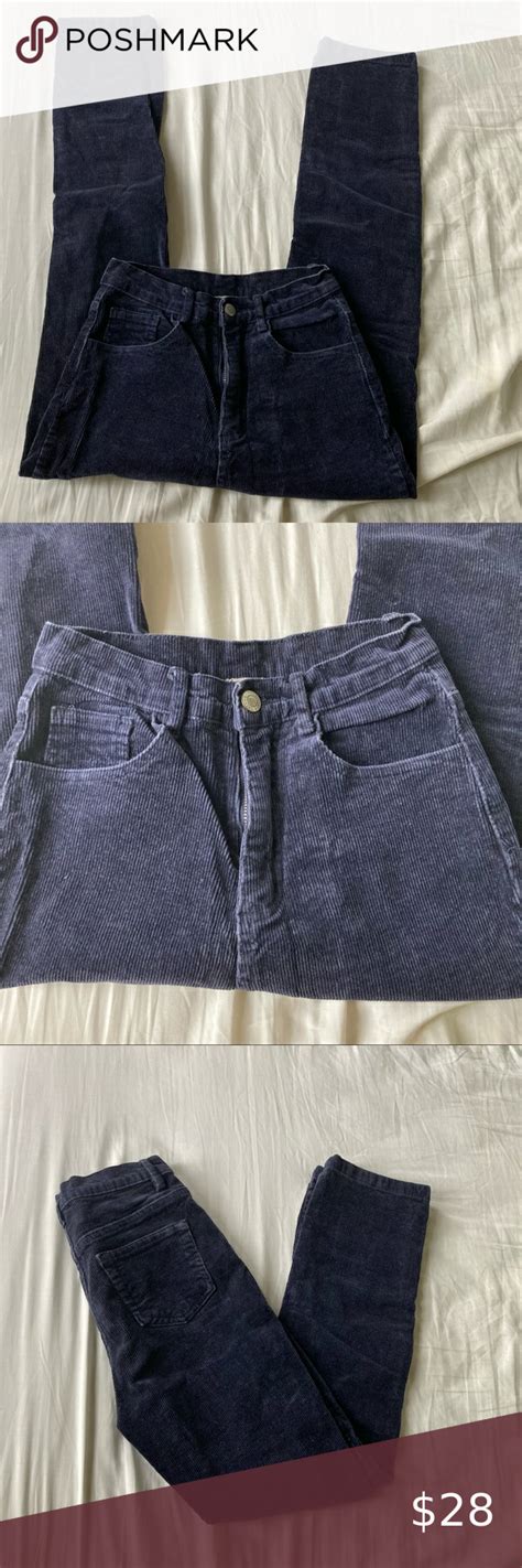 Brandy Melville John Galt Corduroy Navy Skinnys Size Small John Galt