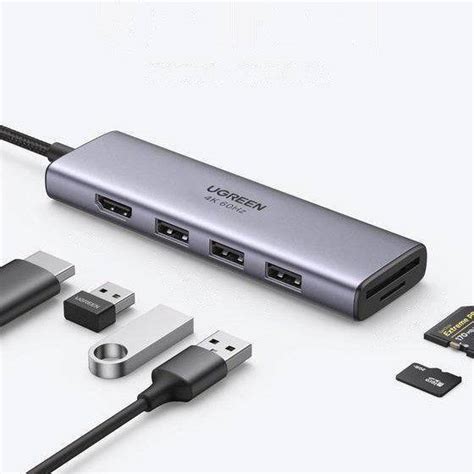 Ugreen Cm In Adapter Usb C Hub To X Usb Hdmi Tf Sd