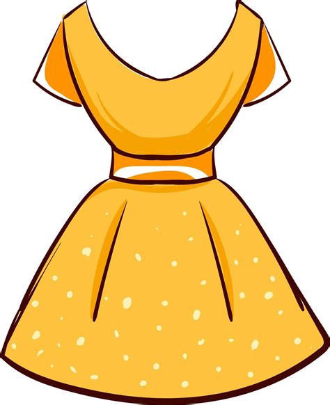 Yellow Dress Illustration Vector On White Background 13751965 Vector