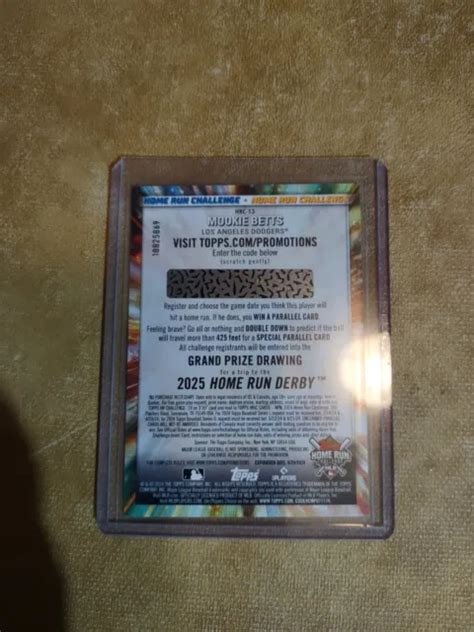 2024 TOPPS MOOKIE Betts Home Run Challenge LOS ANGELES DODGERS NON