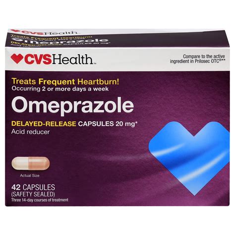 Cvs Health Omeprazole Acid Reducer 20 Mg Delayed Release Capsules 42ct 42 Ct Shipt