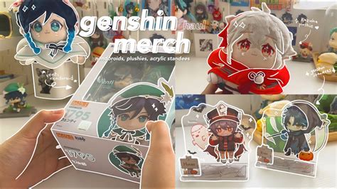 🍃 unboxing genshin impact merch - venti nendoroid, acrylic standees ...