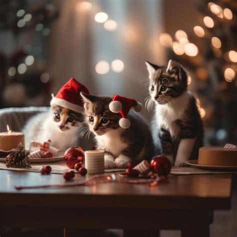 Premium Ai Image A Group Of Kittens Sitting On Top Of A Table