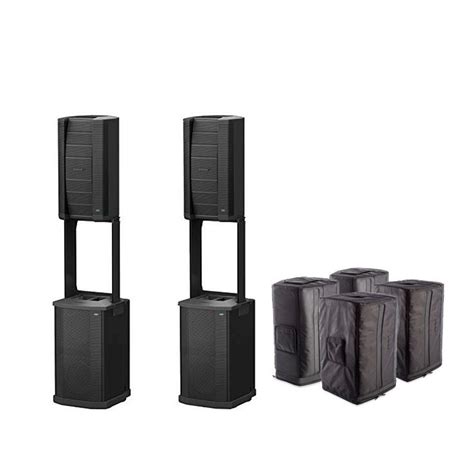 Complete Bose F1 Model 812 System With 2x Active Loudspeakers 2x Subwoofers 4x Travel Bags