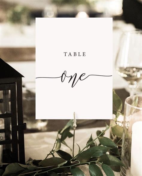 Font For Table Number Wedding Numbers Wedding Printables Wedding